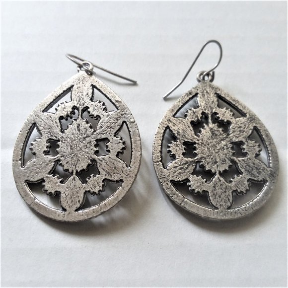 Dangle Earrings Boho Hippie TearDrop Stylish Colorful Trendy VTG Enamel - Picture 2 of 3